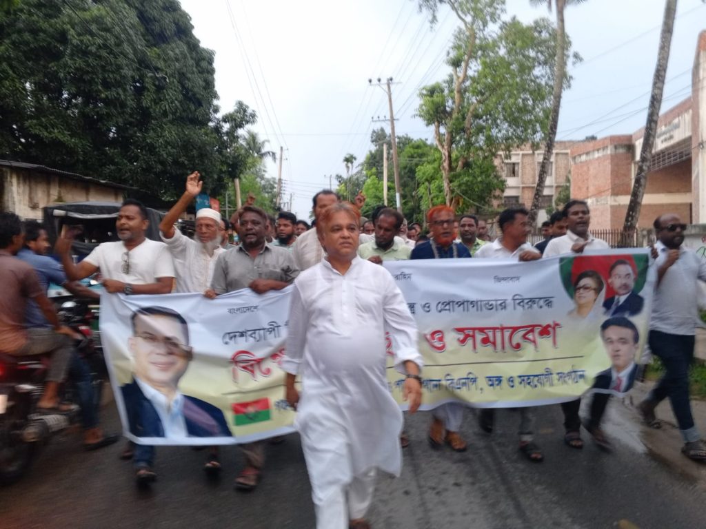 দেশব্যাপী ষড়যন্ত্র ও প্রোপাগাণ্ডার বিরুদ্ধে গফরগাঁওয়ে বিএনপির বিক্ষোভ মিছিল ও সমাবেশ 4 img