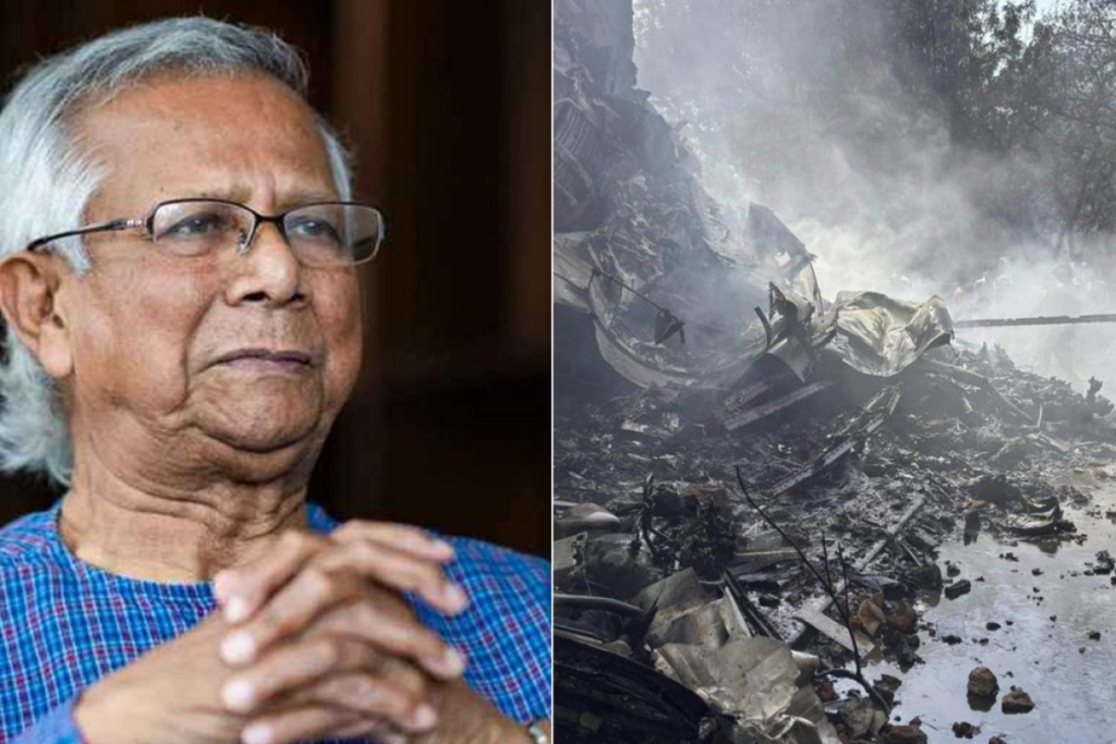 উত্তরায় বিমান বাহিনীর প্রশিক্ষণ বিমান বিধ্বস্ত: প্রধান উপদেষ্টার শোক প্রকাশ 4 img