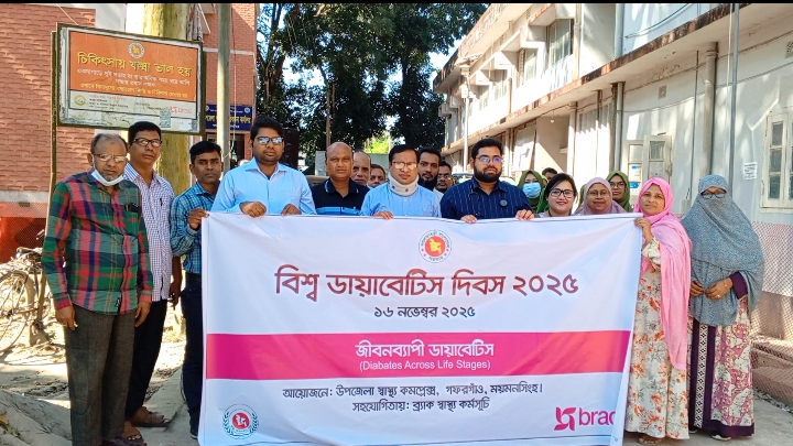 গফরগাঁওয়ে র্যালি ও আলোচনা সভার মধ্য দিয়ে বিশ্ব ডায়াবেটিস দিবস-২০২৫ পালন 4 Screenshot 20251116 220444